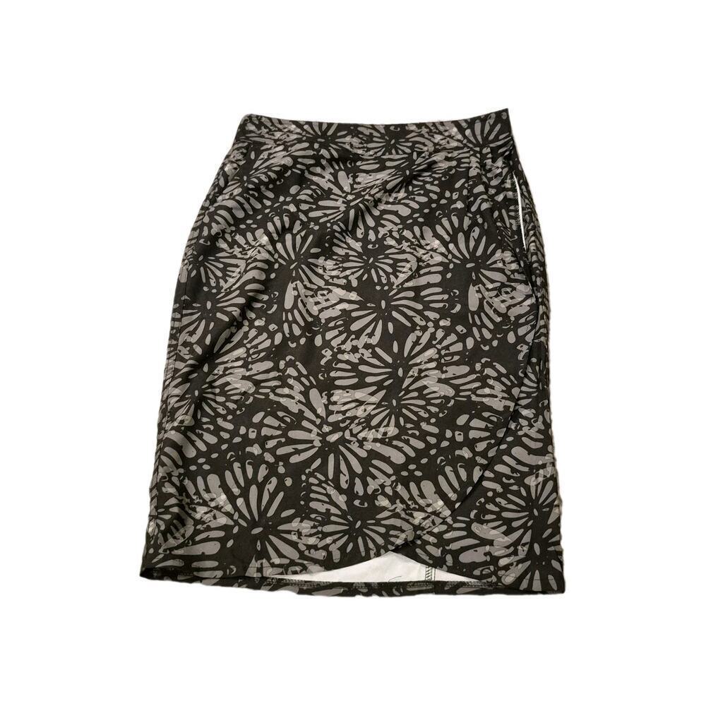 RipSkirt Length 3 Women Small Adjustable Wrap Skirt Black Gray Hawaiian Floral